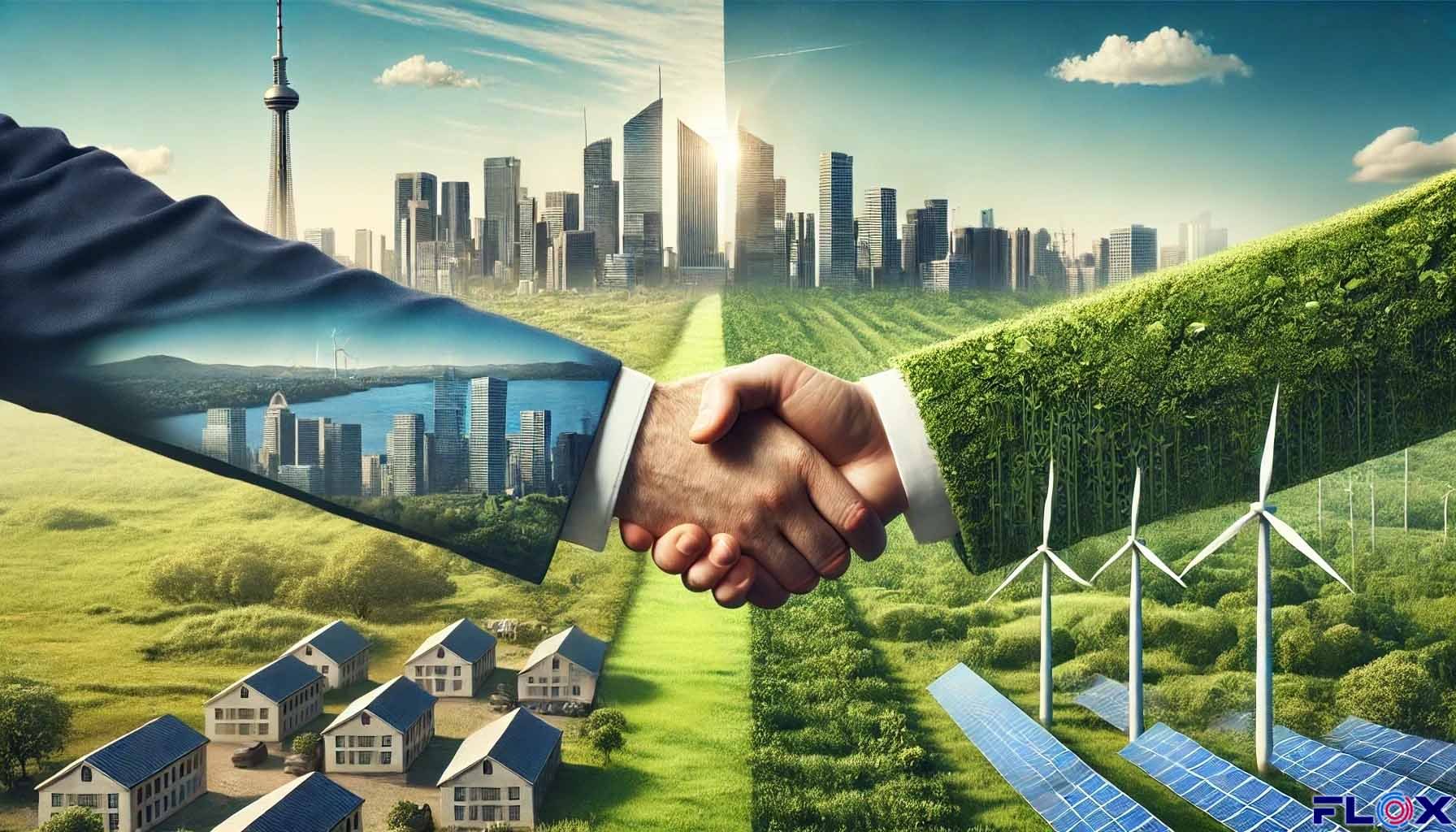 handshake of sustainability 